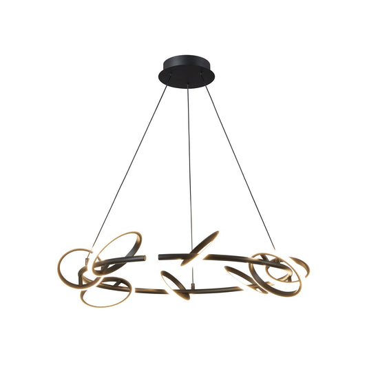 PDC 560-8 LED ΣΤΡΟΓΓΥΛΟ ΜΕ ΚΥΚΛΟΥΣ ΜΑΥΡΟ 72W 3000K 4200 LUM Φ82x120