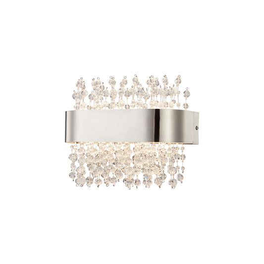 WLC 2492 NM ΑΠΛΙΚΑ LED ΝΙΚΕΛ ΜΑΤ ΟΒΑΛ ΜΕ ΚΡΥΣΤΑΛΛΑ 24W 3500K 1500 LUM 25x9x19