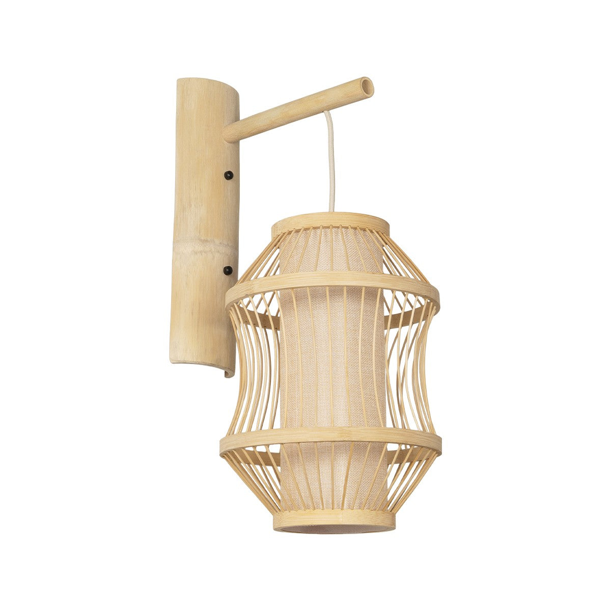 TULUM 01971 Boho Wall Light - Sconce with 1 x E27 AC 220-240V IP20 Socket - Beige - L24 x W32 x H55