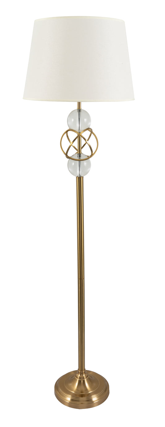 FLC 9903 AB ΔΑΠΕΔΟΥ ΟΞΥΝΤΕ ΜΕ ΔΥΟ ΚΡΥΣΤΑΛΙΝΕΣ ΜΠΑΛΕΣ ΑΜΠΑΖΟΥΡ ΜΠΕΖ 1xΕ27 Φ45x168