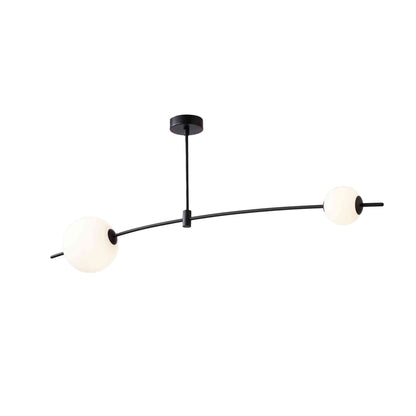 CCC 553-2 ΟΡΟΦΗΣ ΓΡΑΜΜΙΚΟ ΜΑΥΡΟΣ ΣΚΕΛΕΤΟΣ ΜΕ ΔΥΟ ΦΟΥΣΚΕΣ LED 20W 3000K 1200 LUM 128x50εκ