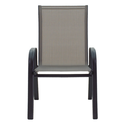 Πολυθρόνα Calan Μέταλλο Μαύρο-Textilene Ανθρακί 55x75x90