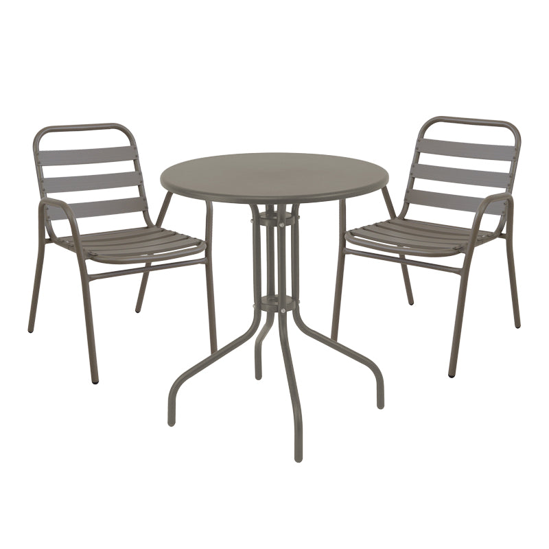 Tραπεζαρία Sussie-Vergo Σετ 3 Τεμ Σαμπανιζέ Μέταλλο-Αλουμίνιο Φ60x70