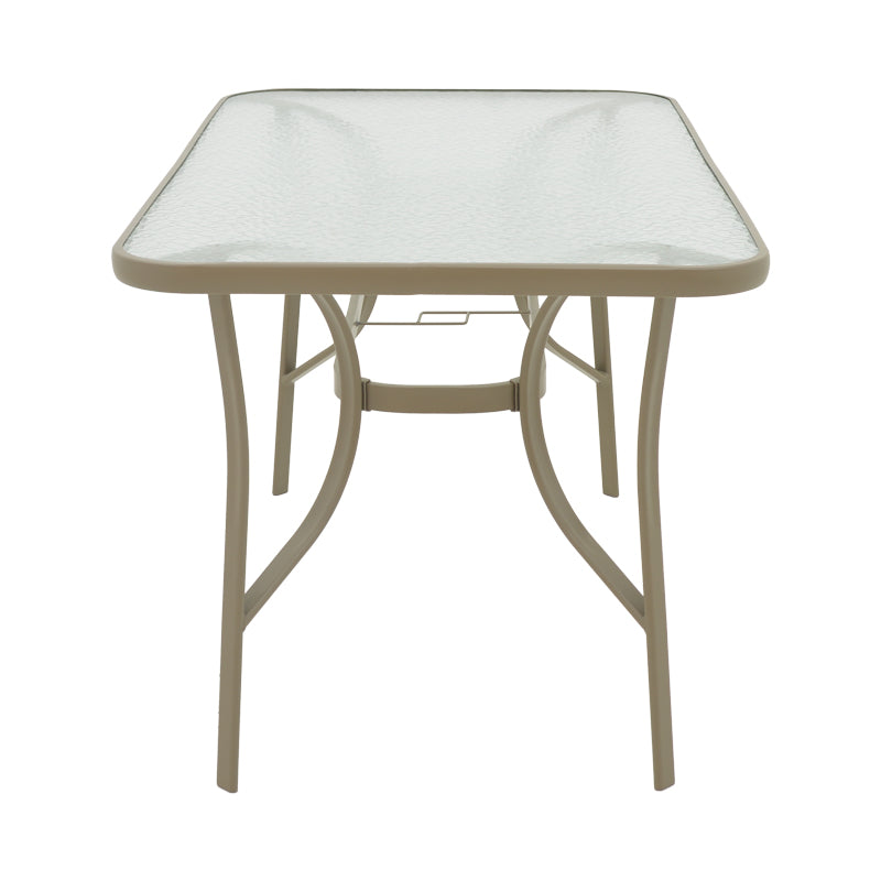 Τραπέζι Ensure Μέταλλο Σαμπανιζέ-Γυαλί 140x80x70
