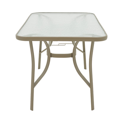 Τραπέζι Ensure Μέταλλο Σαμπανιζέ-Γυαλί 140x80x70