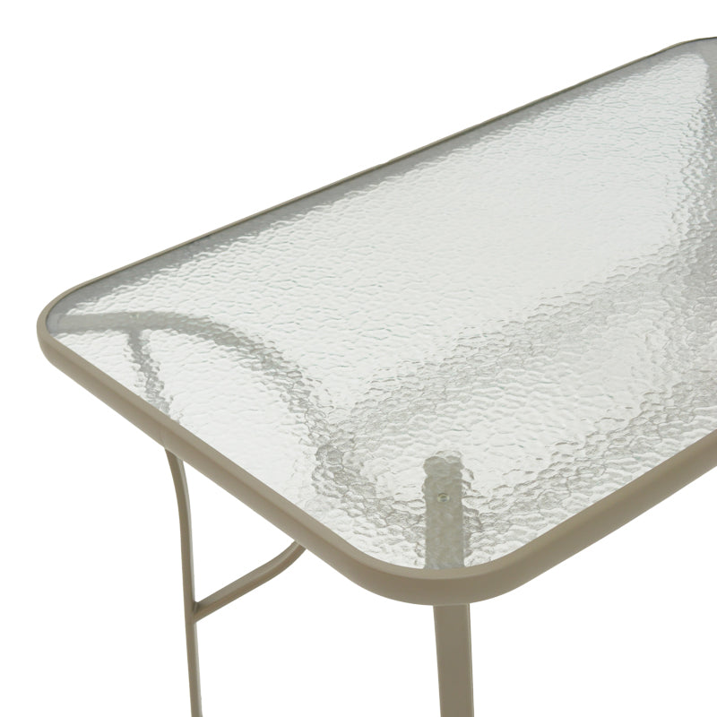 Τραπέζι Ensure Μέταλλο Σαμπανιζέ-Γυαλί 140x80x70