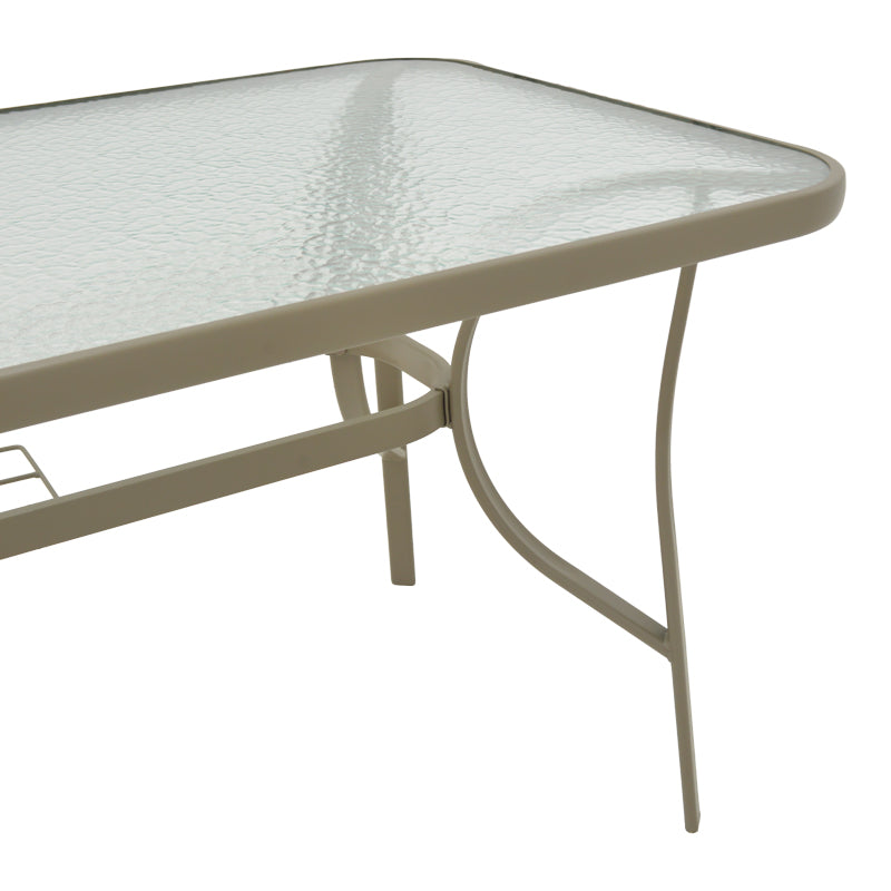 Τραπέζι Ensure Μέταλλο Σαμπανιζέ-Γυαλί 140x80x70
