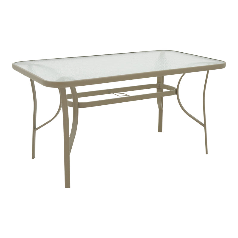 Τραπέζι Ensure Μέταλλο Σαμπανιζέ-Γυαλί 140x80x70