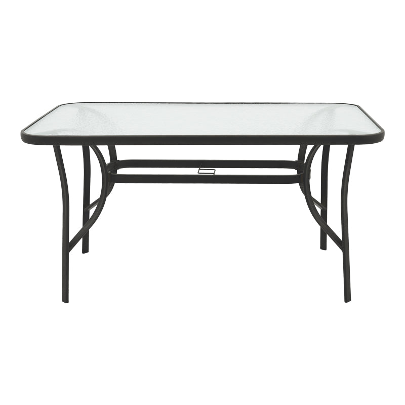 Τραπέζι Ensure Μέταλλο Μαύρο-Γυαλί 140x80x70
