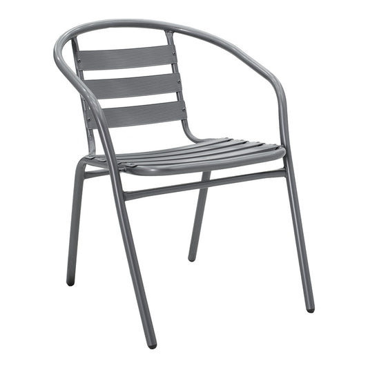 Tραπεζαρία Watson-Tade Σετ 3 Τεμ Μέταλλο Ανθρακί-Γυαλί Φ60x70