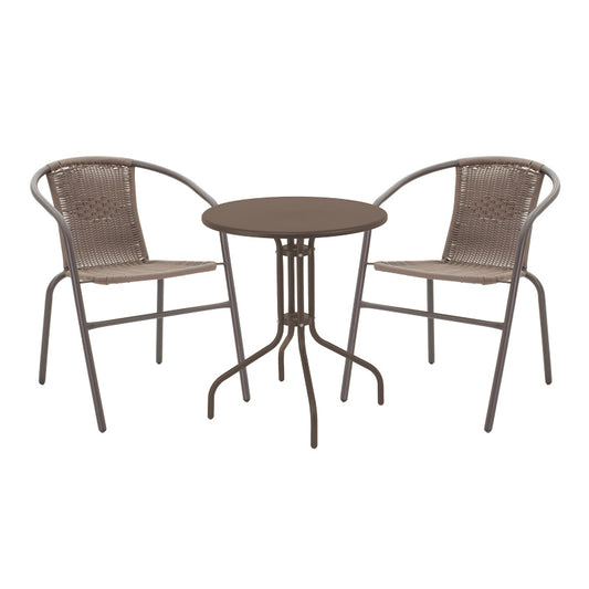 Τραπεζαρία Vergo-Obbi Καφέ Μέταλλο Φ60x70