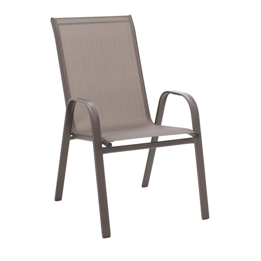 Τραπεζαρία Vergo-Calan Σετ 3 Τεμ Καφέ Μέταλλο Φ60x70