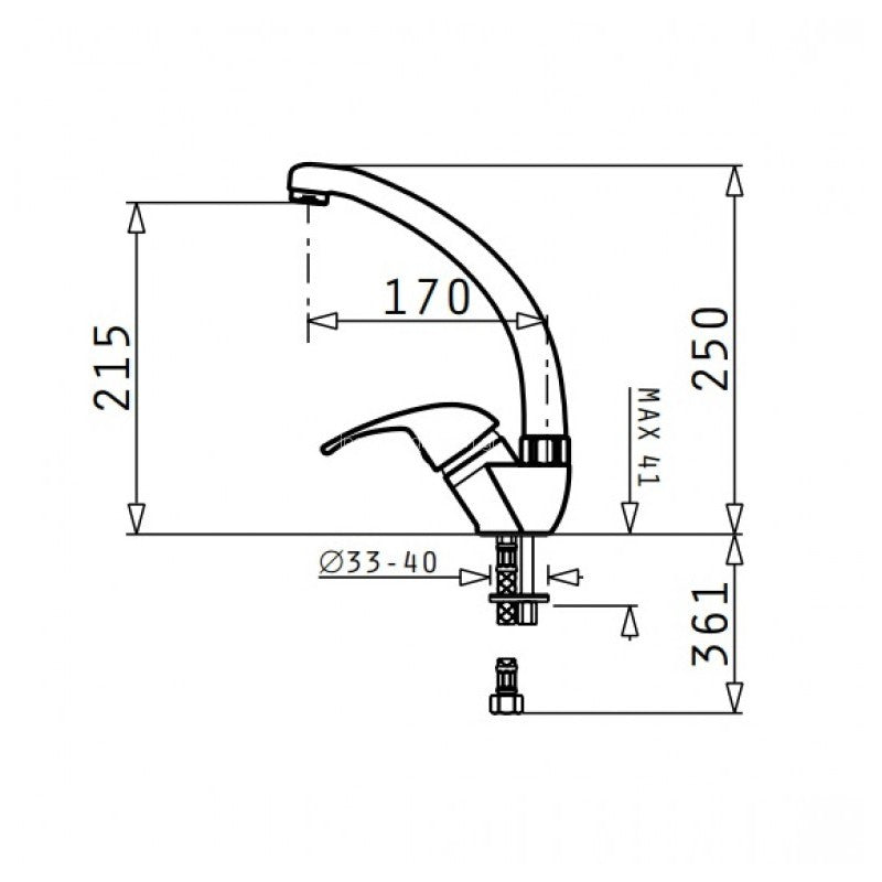 Μπαταρία Κουζίνας Pyramis Folk Χρωμέ 17x25εκ