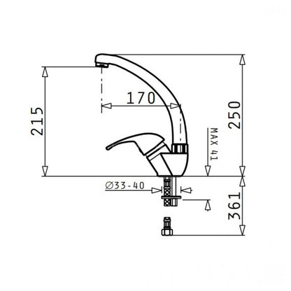 Μπαταρία Κουζίνας Pyramis Folk Χρωμέ 17x25εκ