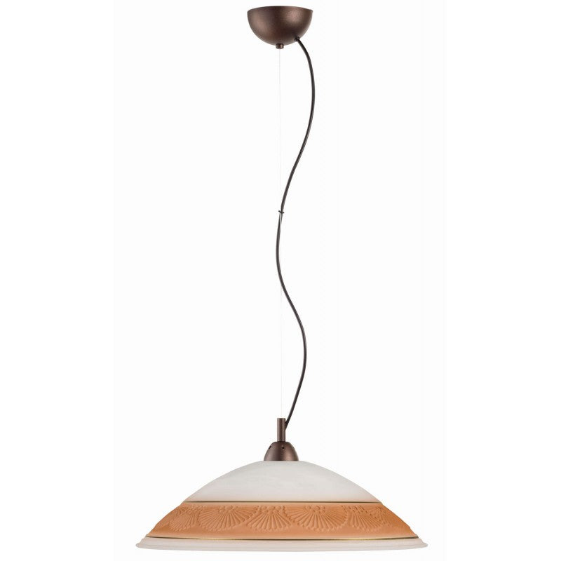 Φωτιστικό Μονόφωτο Γυαλί Καφέ Ε27 Φ45