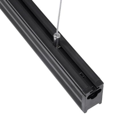 OFFICE 61024-P Γραμμικό Κρεμαστό Φωτιστικό Linear LED 18W 2200lm 120° AC 220-240V Μ120 x Π2 x Υ4cm Φυσικό Λευκό 4500K - Μαύρο