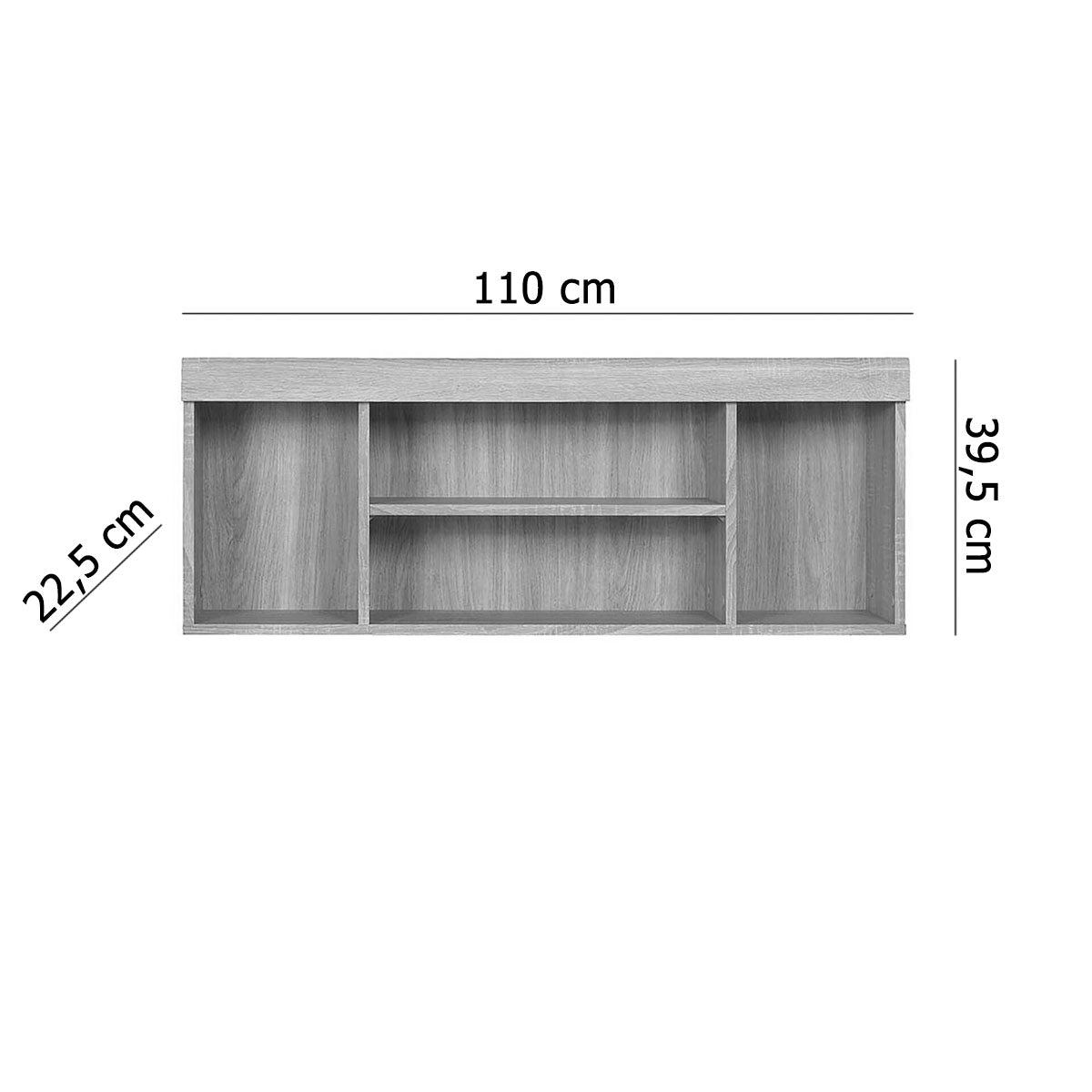 Ράφι Damis Σονόμα Κρεμαστό με MDF Λεπτομέρεια 110x22.5x39.5