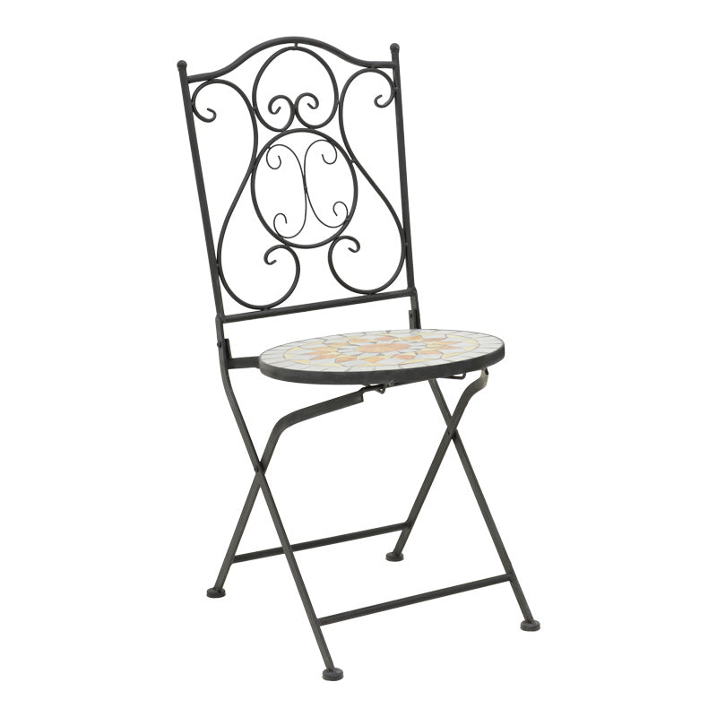 Τραπεζαρία Sellis Σετ 3 Τεμ Μωσαικό-Μέταλλο Μαύρο