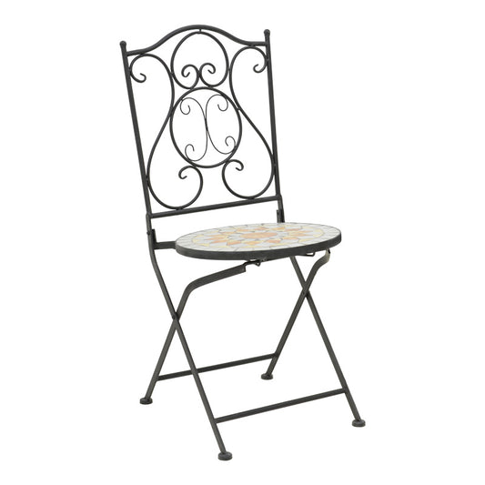 Τραπεζαρία Sellis Σετ 3 Τεμ Μωσαικό-Μέταλλο Μαύρο