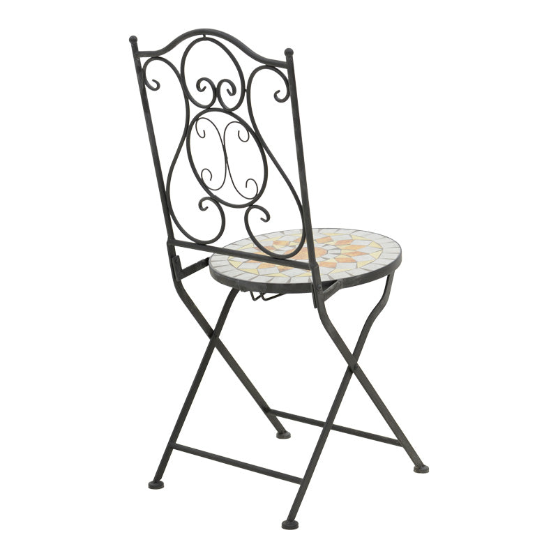 Τραπεζαρία Sellis Σετ 3 Τεμ Μωσαικό-Μέταλλο Μαύρο