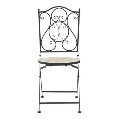 Τραπεζαρία Sellis Σετ 3 Τεμ Μωσαικό-Μέταλλο Μαύρο