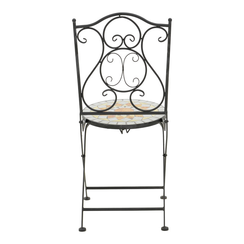 Τραπεζαρία Sellis Σετ 3 Τεμ Μωσαικό-Μέταλλο Μαύρο