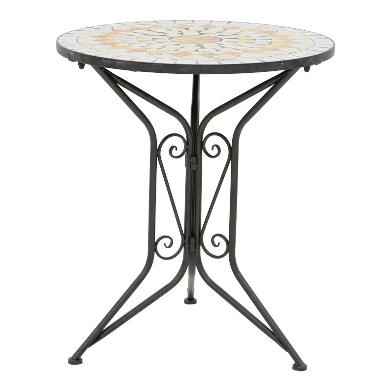 Τραπεζαρία Sellis Σετ 3 Τεμ Μωσαικό-Μέταλλο Μαύρο