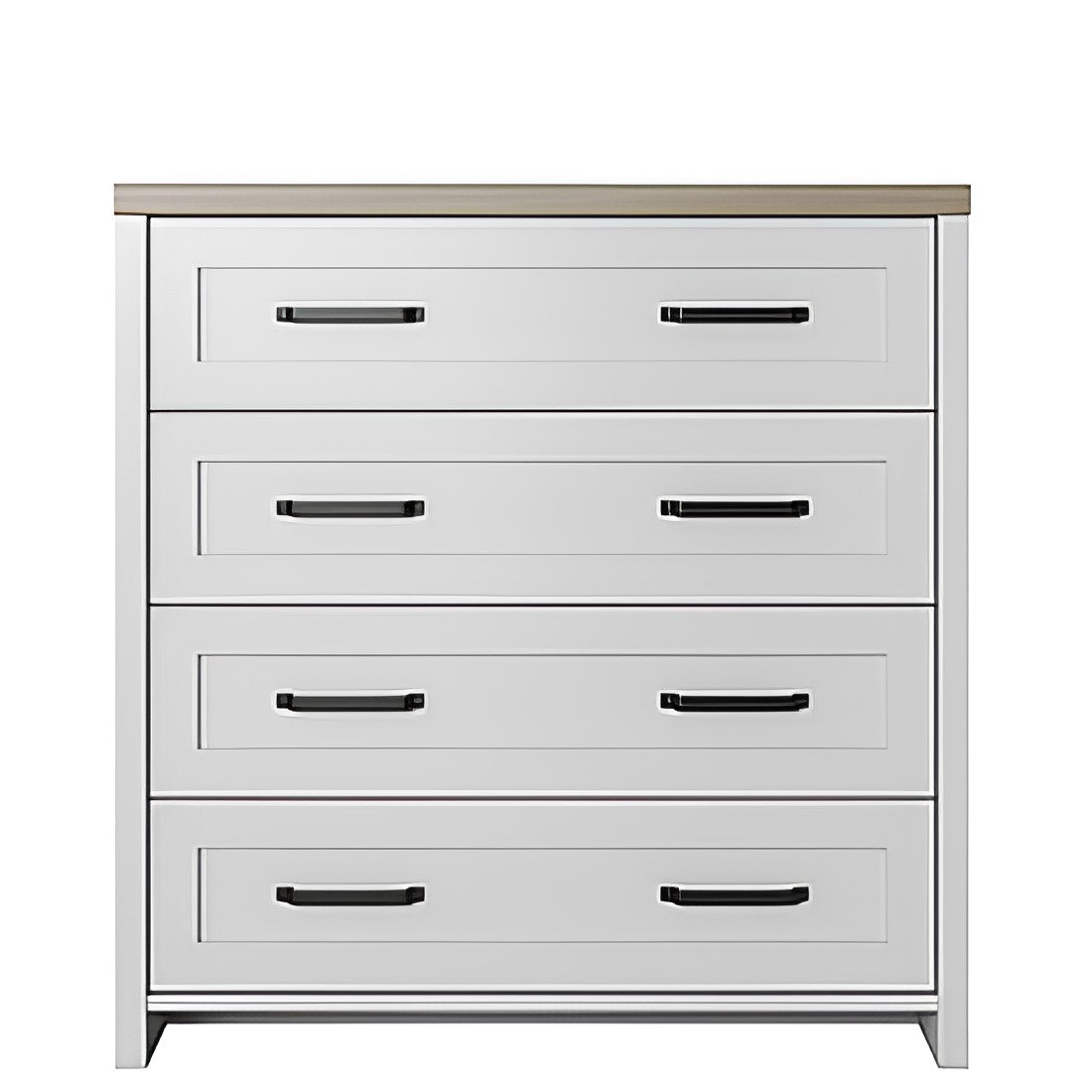 Συρταριέρα Verne Λευκό-Φυσικός Δρυς 88.8x37.2x91.8