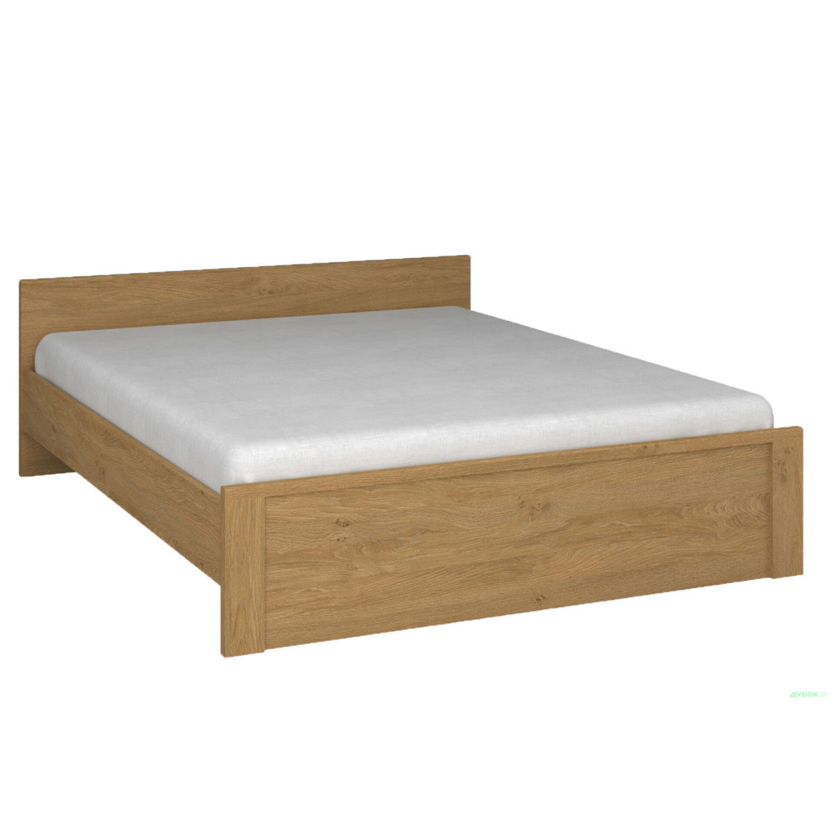 Κρεβάτι Pavi Διπλό Βελανιδιά με Πάτωμα 160x200εκ