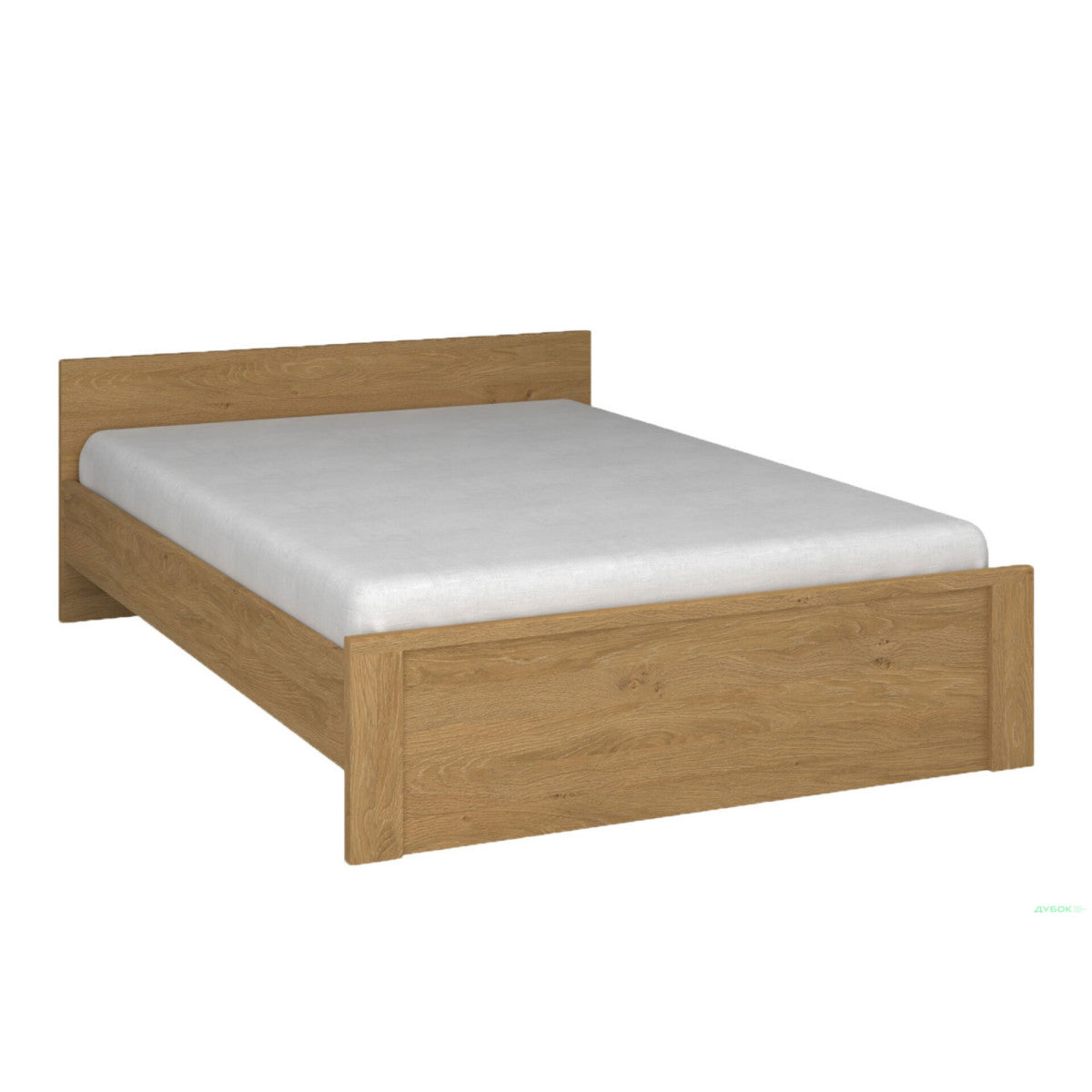 Κρεβάτι Pavi Ημίδιπλο Βελανιδιά με Πάτωμα 140x200εκ