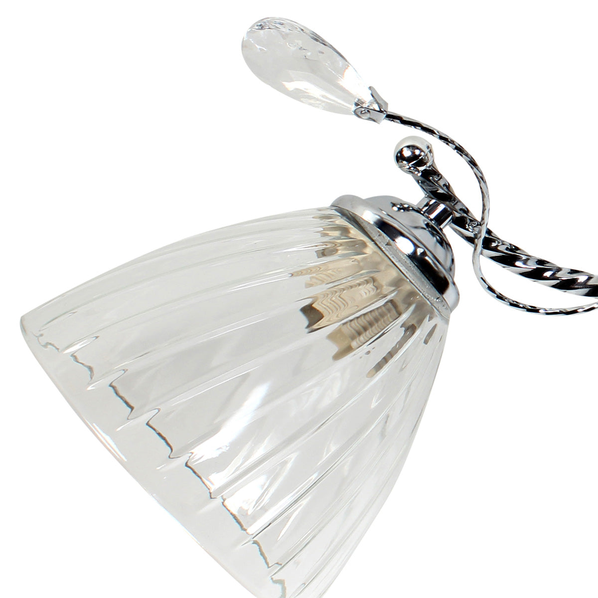 Φωτιστικό Οροφής 2 x Ε27 50x29x26 εκ. Χρώμιο με Γυαλιά