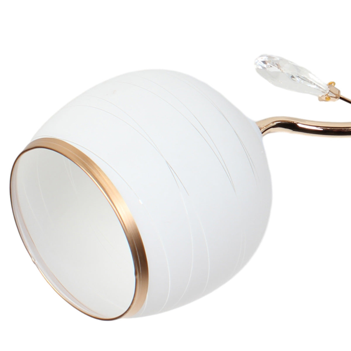 Φωτιστικό Οροφής 2 x Ε27 49x17x26 εκ. Λευκό - Χρυσό με Γυαλιά