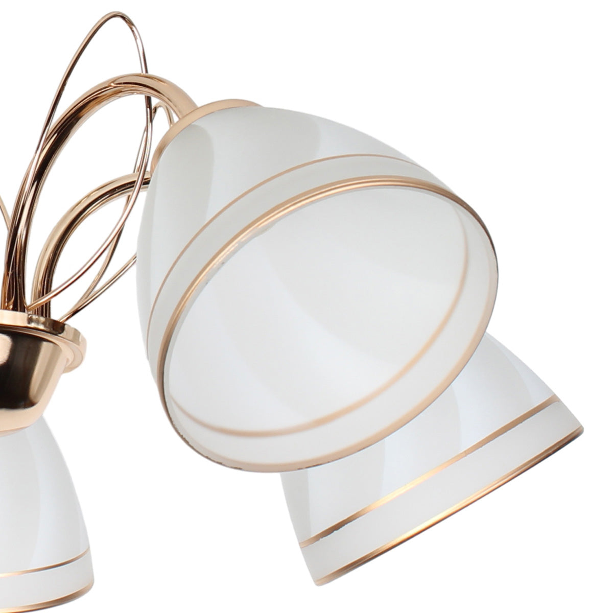 Φωτιστικό Οροφής 5 x Ε27 Φ52x43 εκ. Χρυσό με Γυαλιά