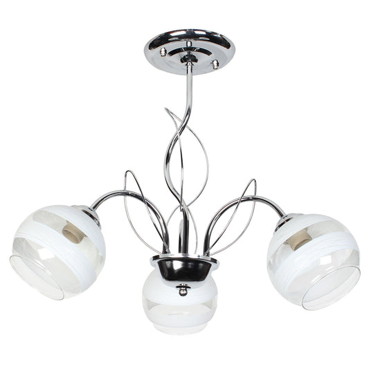 Φωτιστικό Οροφής 3 x Ε27 Φ52x43 εκ. Χρώμιο με Γυαλιά