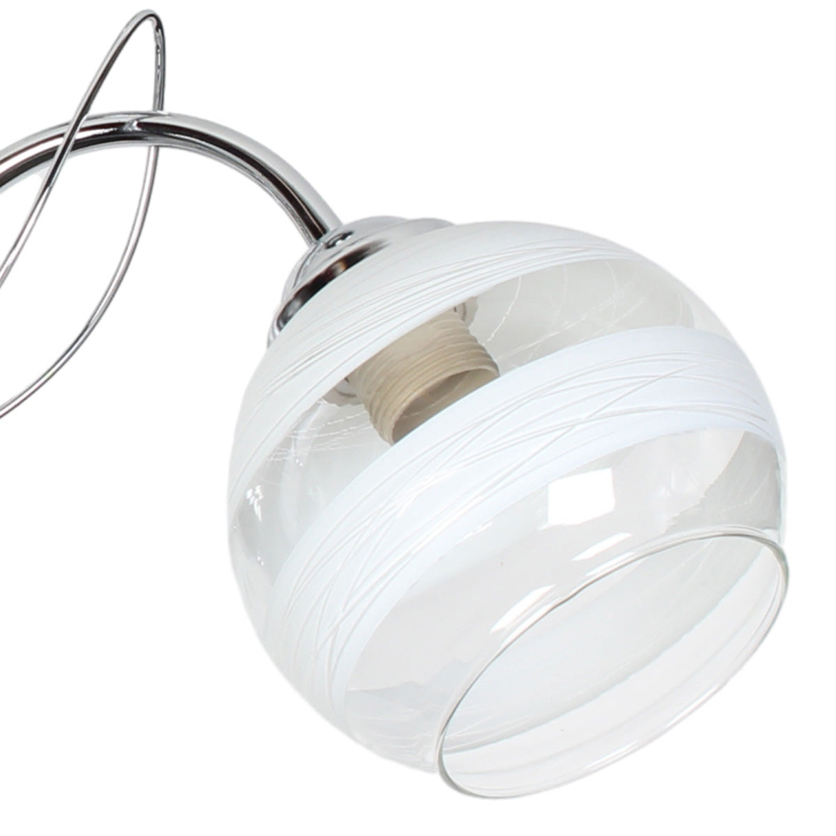 Φωτιστικό Οροφής 3 x Ε27 Φ52x43 εκ. Χρώμιο με Γυαλιά