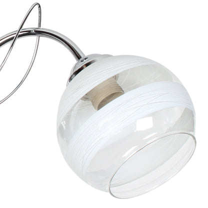 Φωτιστικό Οροφής 3 x Ε27 Φ52x43 εκ. Χρώμιο με Γυαλιά