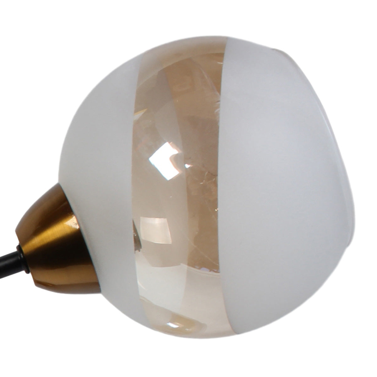 Φωτιστικό Οροφής 6 x Ε27 Φ65x26 εκ. Μαύρο Μπρονζέ με Γυαλιά