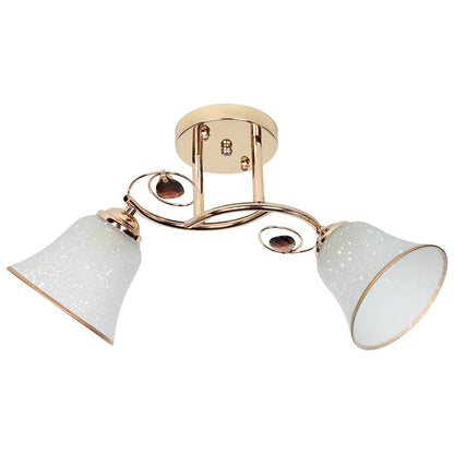 Φωτιστικό Οροφής 2 x Ε27 46x18x26 εκ. Χρυσό με Γυαλιά