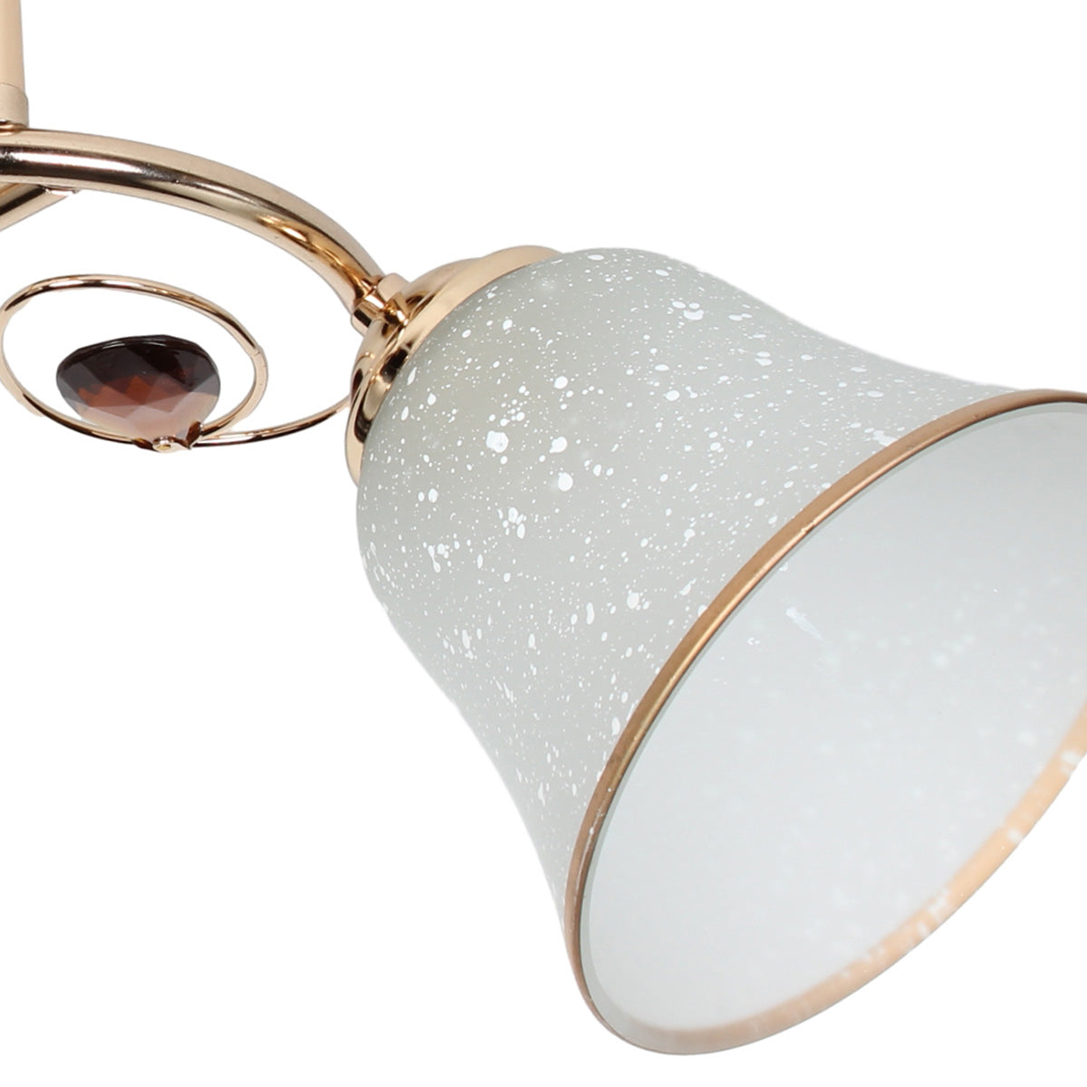 Φωτιστικό Οροφής 2 x Ε27 46x18x26 εκ. Χρυσό με Γυαλιά