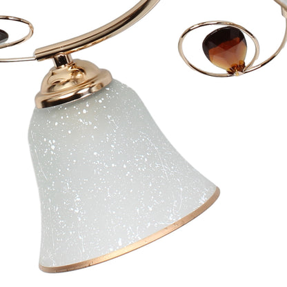 Φωτιστικό Οροφής 5 x Ε27 Φ52x26 εκ. Χρυσό με Γυαλιά