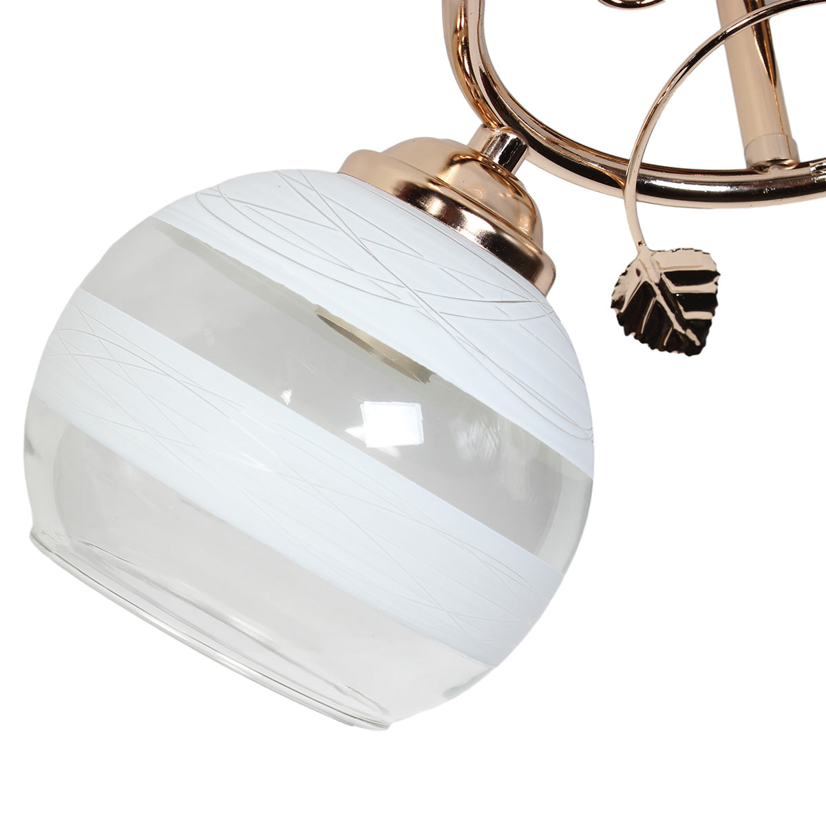 Φωτιστικό Οροφής 2 x Ε27 44x34x23 εκ. Χρυσό με Γυαλιά