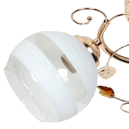 Φωτιστικό Οροφής 3 x Ε27 Φ48x23 εκ. Χρυσό με Γυαλιά