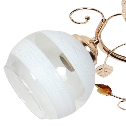 Φωτιστικό Οροφής 3 x Ε27 Φ48x23 εκ. Χρυσό με Γυαλιά