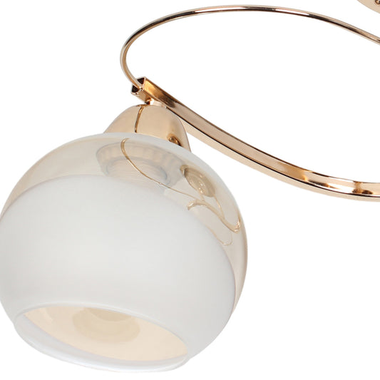 Φωτιστικό Οροφής 2 x Ε27 45x24x26 εκ. Χρυσό με Γυαλιά