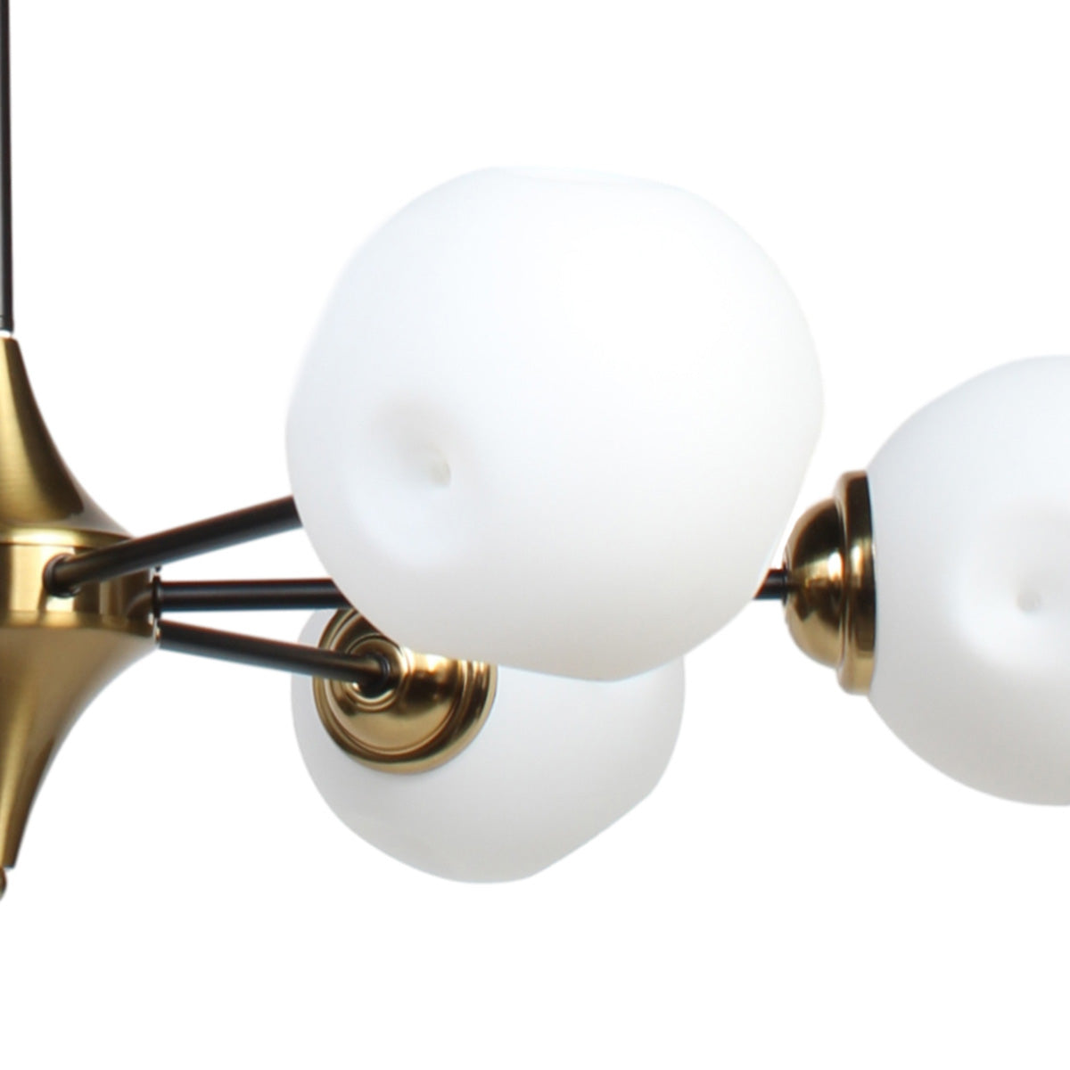 Φωτιστικό Κρεμαστό 6 x Ε27 Φ75x70 εκ. Μαύρο Μπρονζέ με Γυαλιά