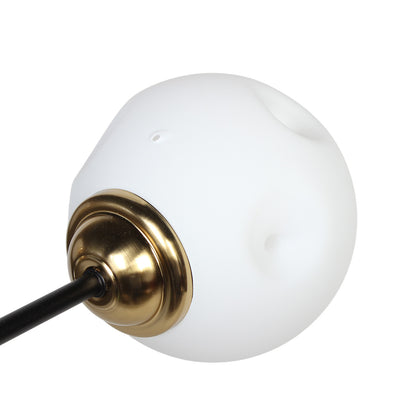 Φωτιστικό Κρεμαστό 6 x Ε27 Φ75x70 εκ. Μαύρο Μπρονζέ με Γυαλιά