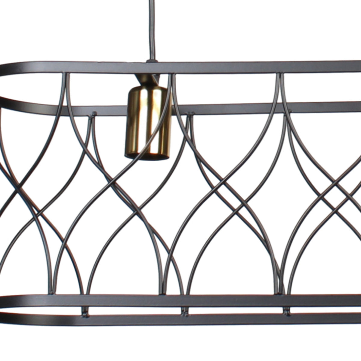 Φωτιστικό Κρεμαστό Μεταλλικό 3 x Ε27 70x26,5x20 εκ. Μαύρο