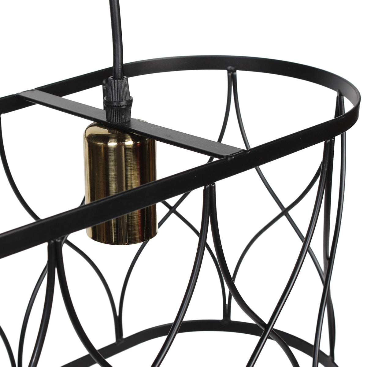 Φωτιστικό Κρεμαστό Μεταλλικό 3 x Ε27 70x26,5x20 εκ. Μαύρο