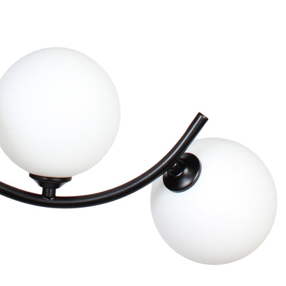 Φωτιστικό Κρεμαστό 3 x G9 40x16x38 εκ. Μαύρο με Γυάλινες Μπάλες