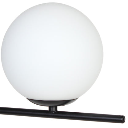 Απλίκα Τοίχου Μεταλλική Ε27 19x15x22 εκ. Μαύρη με Γυαλί